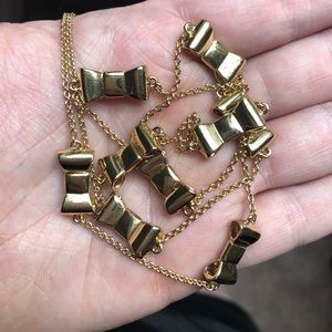 Kate spade gold bow necklace
